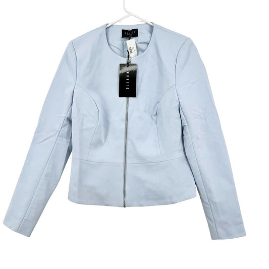 Mohito Full Zip Blue Patted Shoulders Suit Jacket Size 40/Small