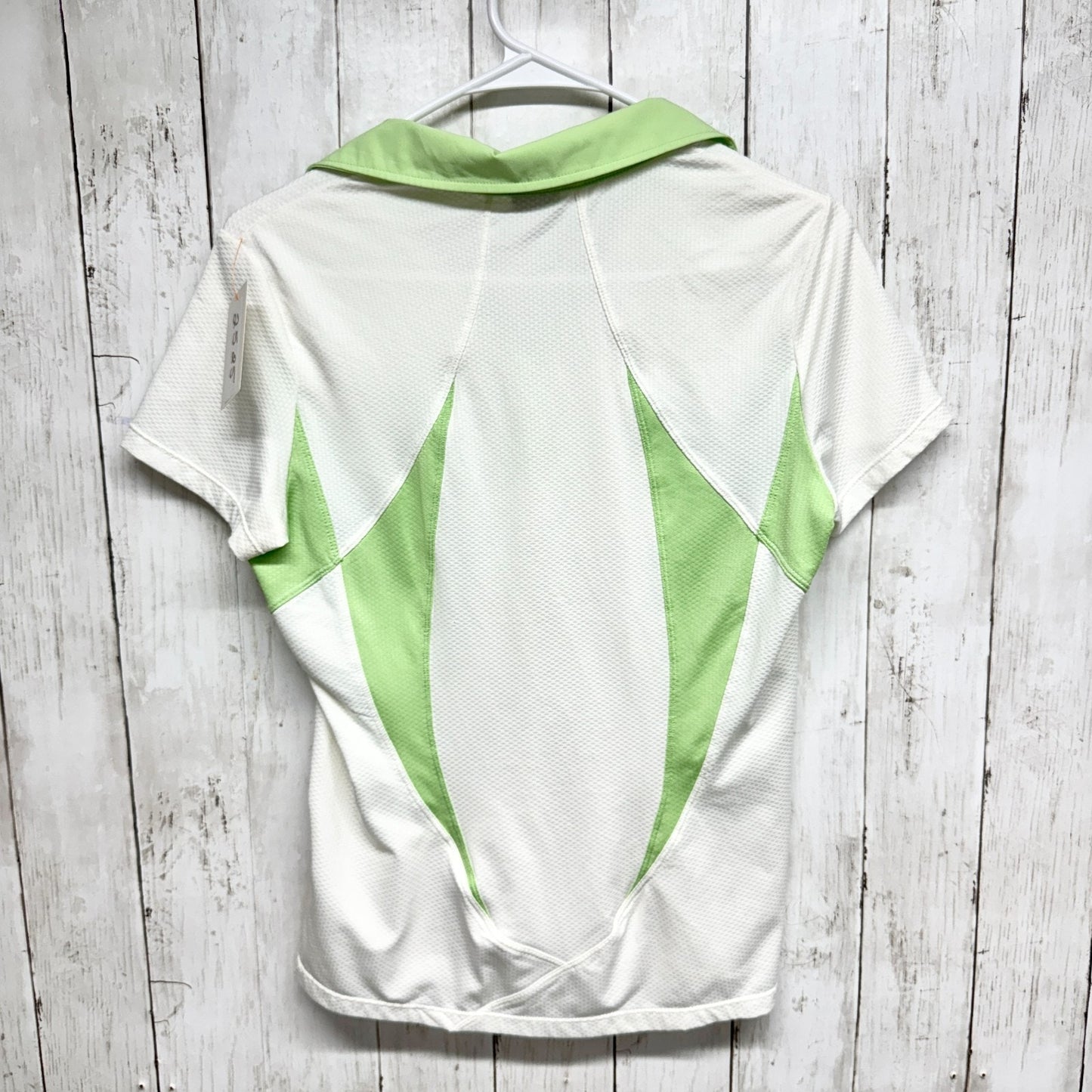 Nike Women Shirt Size M (8-10) Fit Dry White Short Sleeve Athletic Polo Top Golf