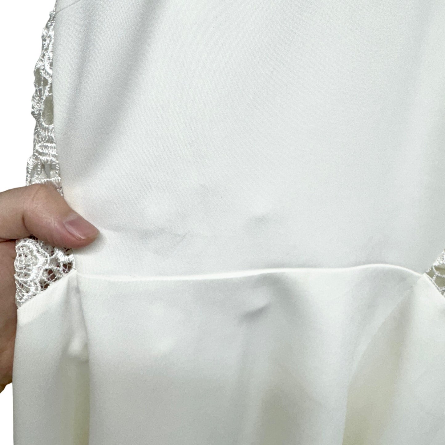 Bishop + Young Women Laced Side Bridal Mini Dress Size Medium