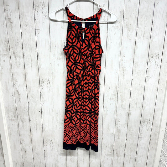 ENFOCED STUDIOS Dress Women Size 4 Maxi Red/ Black Halter Neck Sleeveless