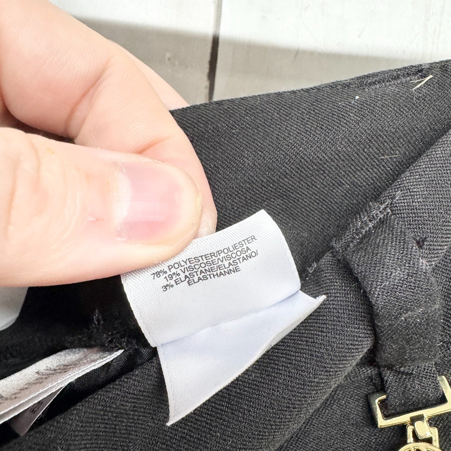 Anne Klein Pant Women Size 28 Black Slim Straight Tapered Dress Pants Zip Fly