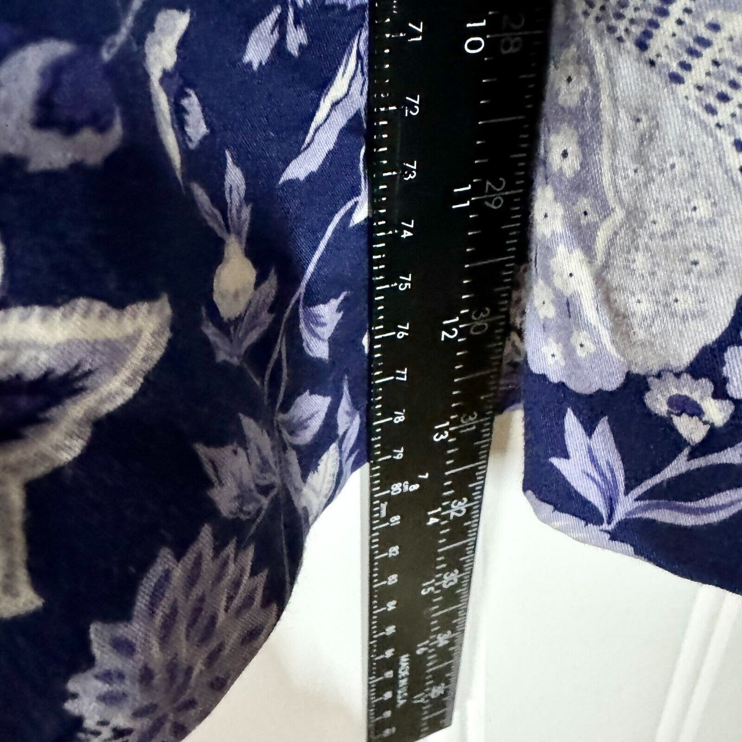VTG Alexander Campbell 2 Piece Blue Button Down Top & Skirt Set Floral Collared