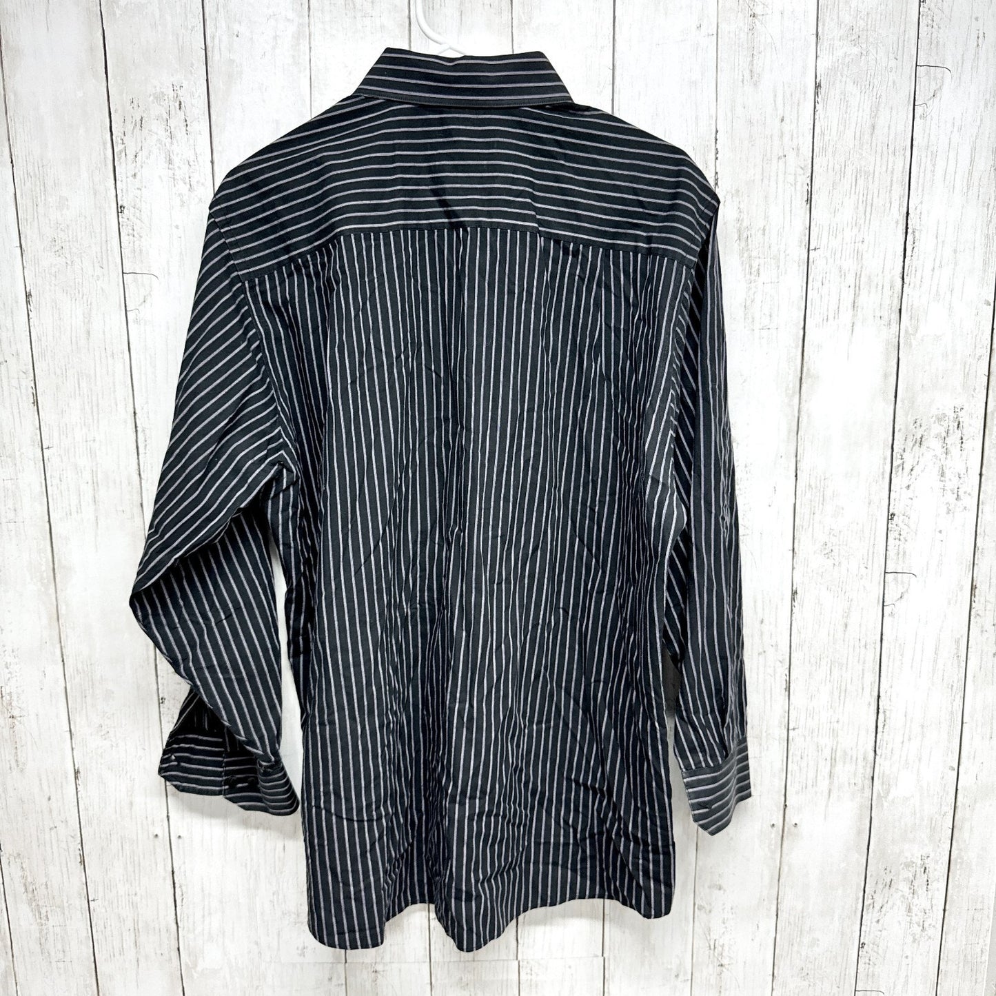 Geoffrey Beene Shirt Men 16 1/2 32/33 Regular Fit Long Sleeve Button Down Stripe