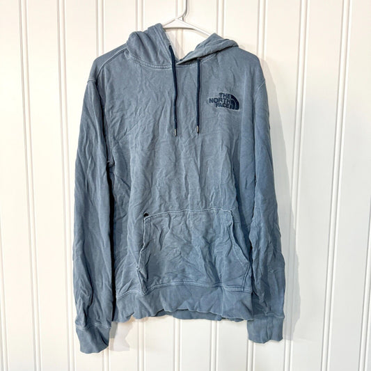 The North Face Blue Long Sleeve Pocketed Hooded Sweater Size Medium