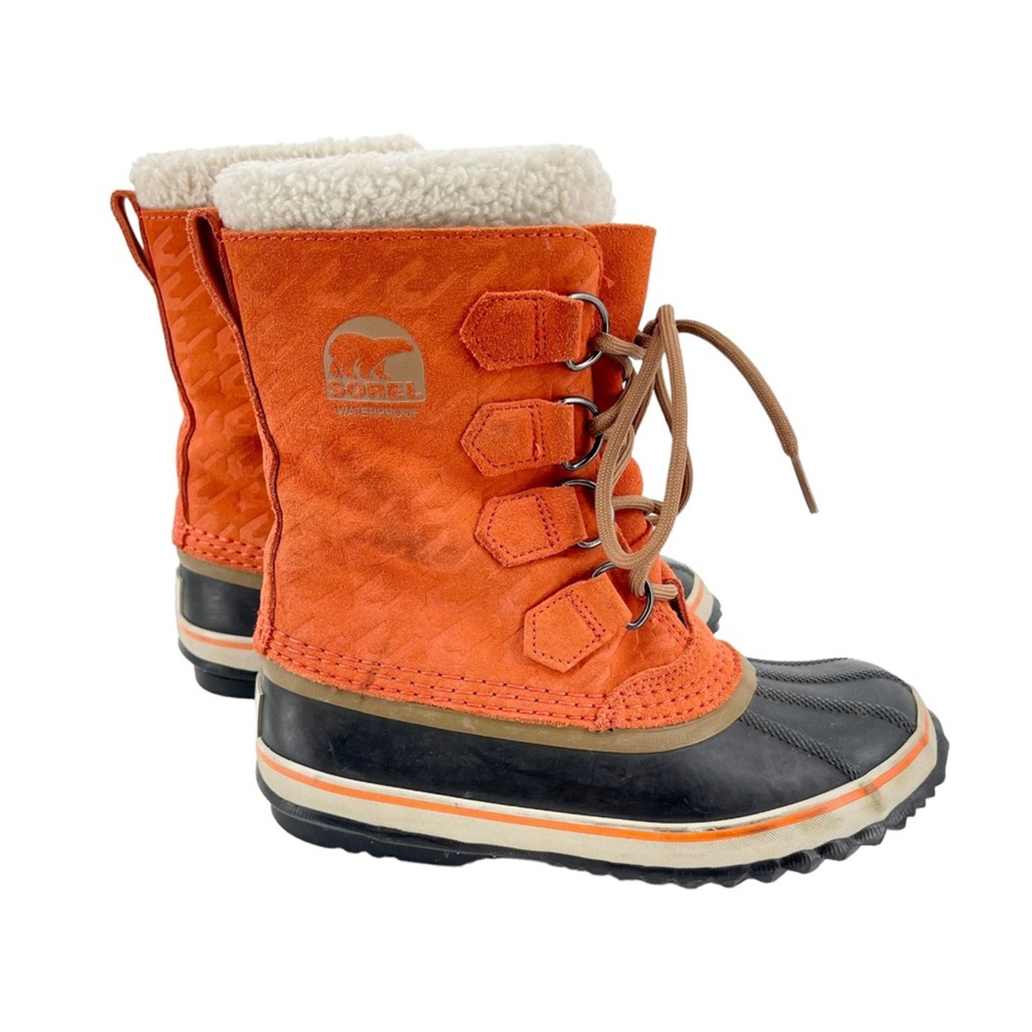 Sorel Womens 1964 Pac Graphic 15 Cold Weather Orange Winter Snow Boot Size 5
