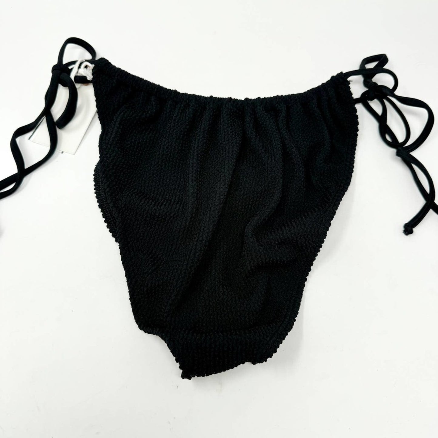 Good American Women Black Always Fit Tiny Ties Bikini Bottom Swim Size 4X/5X