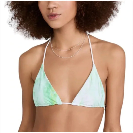 Good American Women Matte Tiny Ties Triangle Top And Tie Fixed Bottom Bikini 3/L