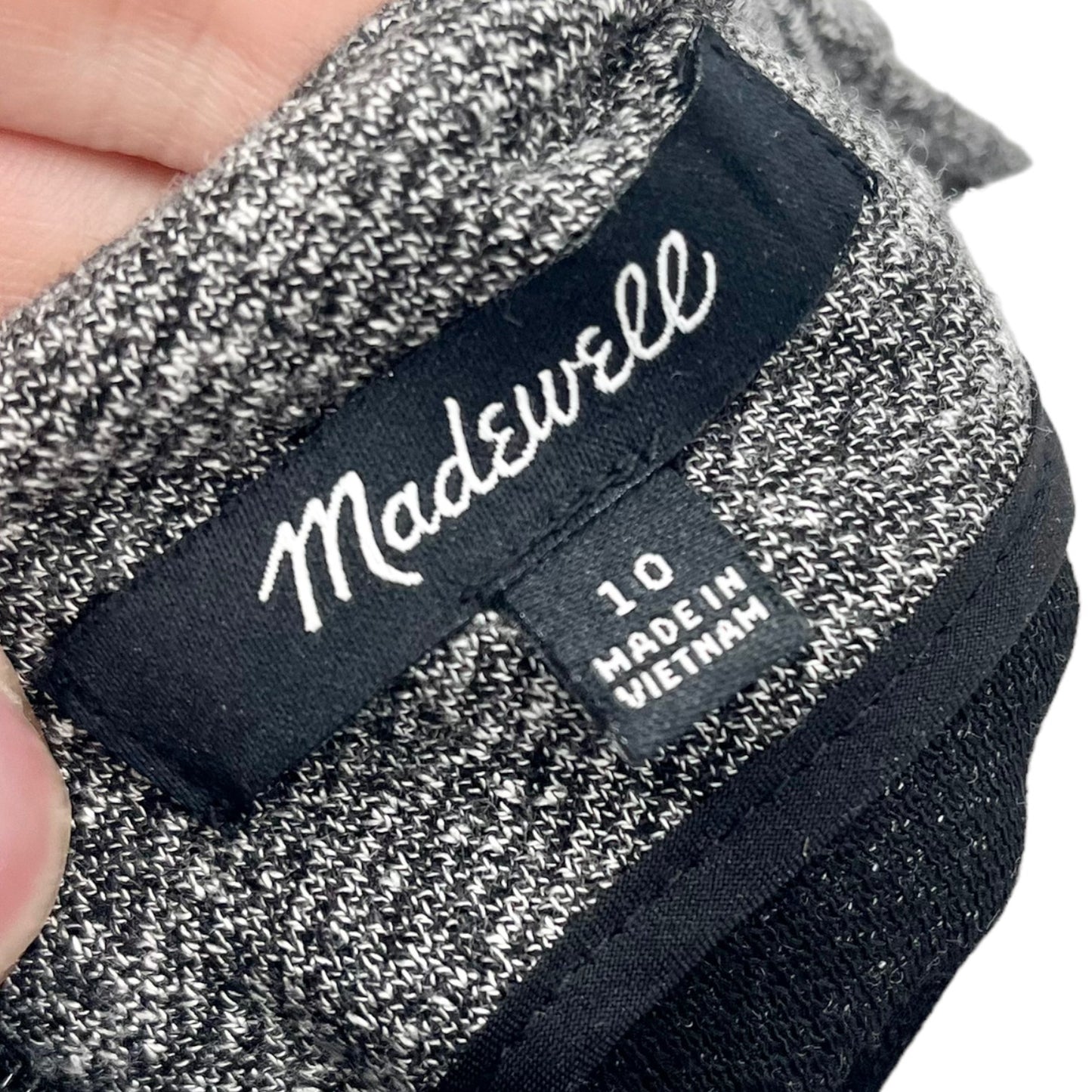 Madewell Women Bridgewalk V-Neck Mini Gray Dress Women's Size 10