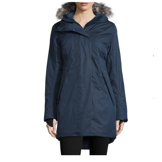 The North Face Women Far Northern Hooded Faux-Fur-Trim Parka Jacket Small