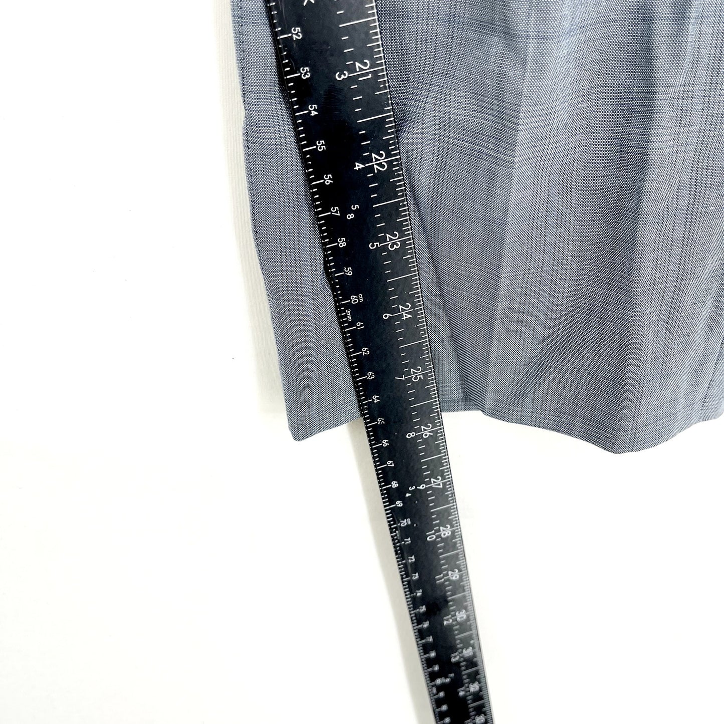 Theory Mens Blue Striped Casual Wool Polyester Blend Button Fly Dress Shirt 30