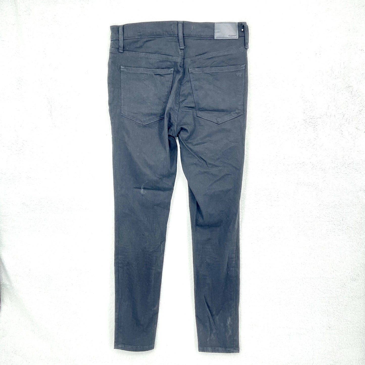 Madewell Women's 5 Button Fly 9" Mid-Rise Skinny Black Casual Jeans Size 27