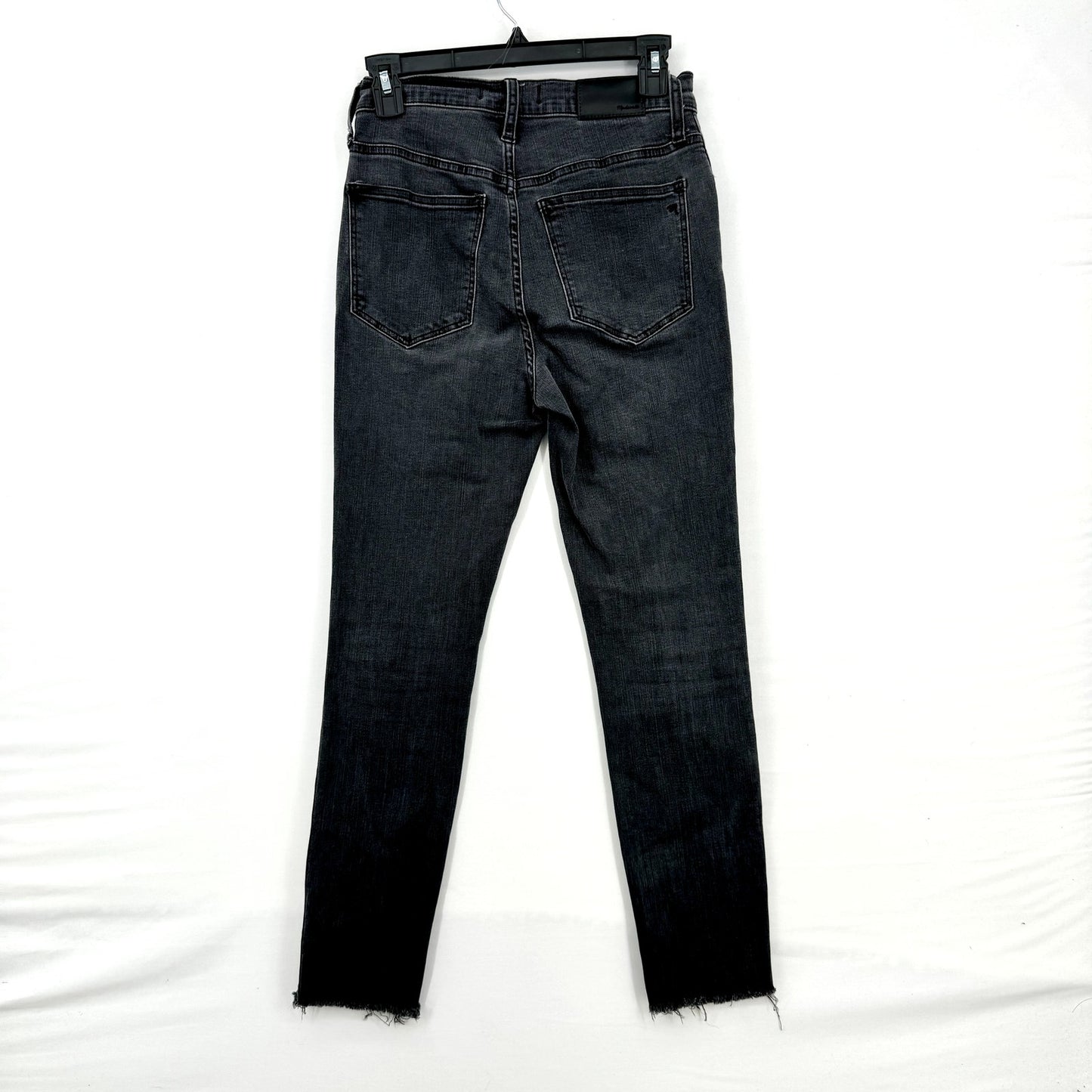 Madewell 10” High Rise Skinny Jeans Stretch Cotton Black Denim Ankle Crop Sz 25