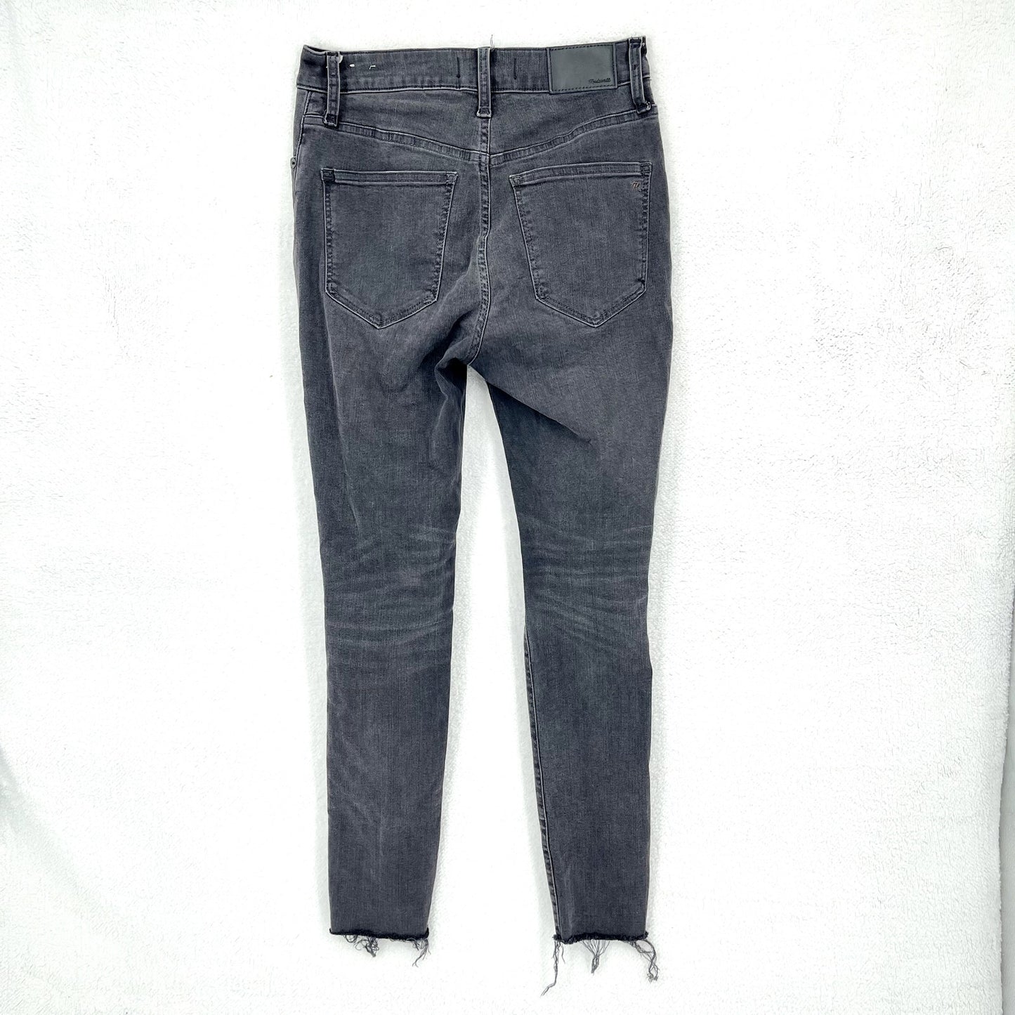 Madewell Women's Curvy High-Rise Distressed Dark Wash Skinny Jeans - 27